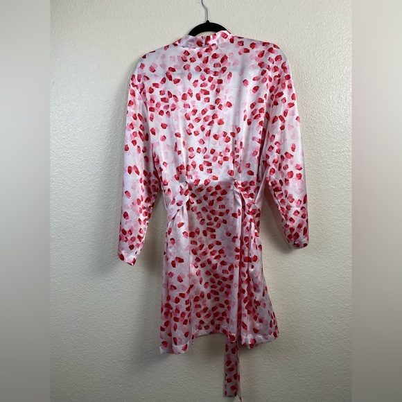 Oscar de la Renta Punk Label Robe Red Pink Valentines sleepwear Women’s Small - Picture 3 of 15